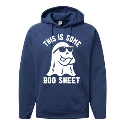 This Is Some Boo Sheet Ghost Cute Boo Ghost Halloween Spooky Performance Fleece Hoodie