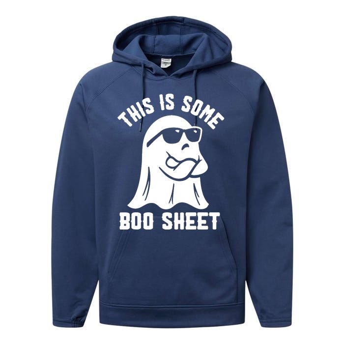 This Is Some Boo Sheet Ghost Cute Boo Ghost Halloween Spooky Performance Fleece Hoodie