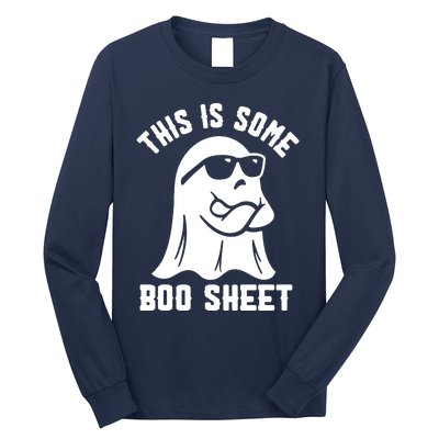 This Is Some Boo Sheet Ghost Cute Boo Ghost Halloween Spooky Long Sleeve Shirt