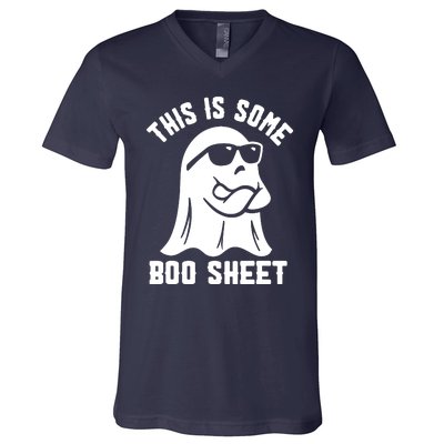 This Is Some Boo Sheet Ghost Cute Boo Ghost Halloween Spooky V-Neck T-Shirt