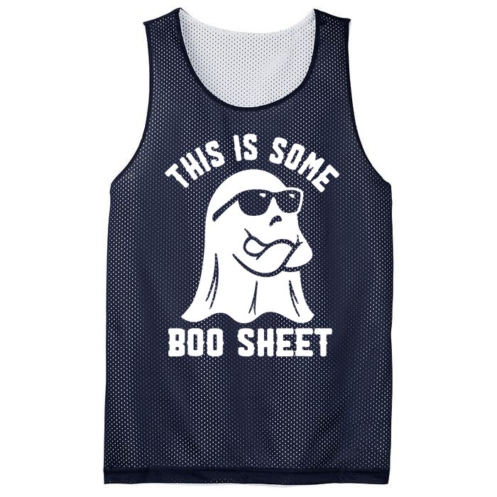 This Is Some Boo Sheet Ghost Cute Boo Ghost Halloween Spooky Mesh Reversible Basketball Jersey Tank