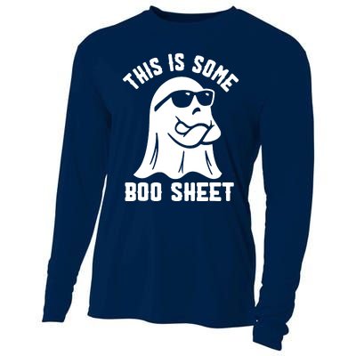 This Is Some Boo Sheet Ghost Cute Boo Ghost Halloween Spooky Cooling Performance Long Sleeve Crew