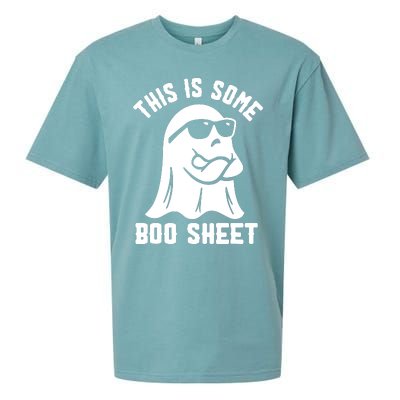 This Is Some Boo Sheet Ghost Cute Boo Ghost Halloween Spooky Sueded Cloud Jersey T-Shirt