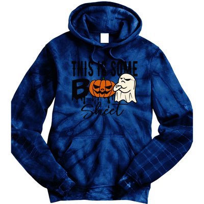 This Is Some Boo Sheet Halloween Costume Funny Angry Ghost Tie Dye Hoodie