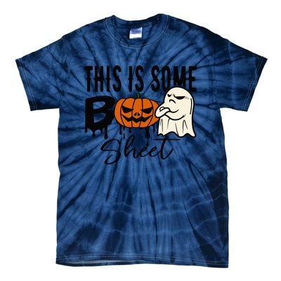 This Is Some Boo Sheet Halloween Costume Funny Angry Ghost Tie-Dye T-Shirt