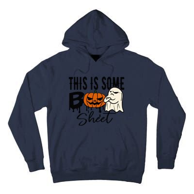 This Is Some Boo Sheet Halloween Costume Funny Angry Ghost Tall Hoodie