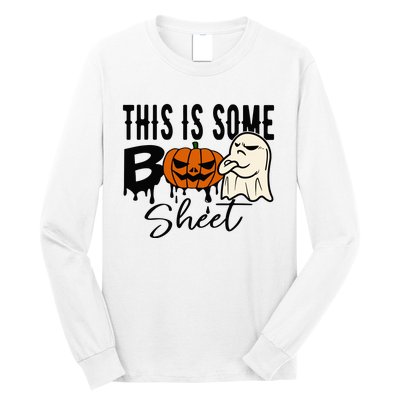 This Is Some Boo Sheet Halloween Costume Funny Angry Ghost Long Sleeve Shirt