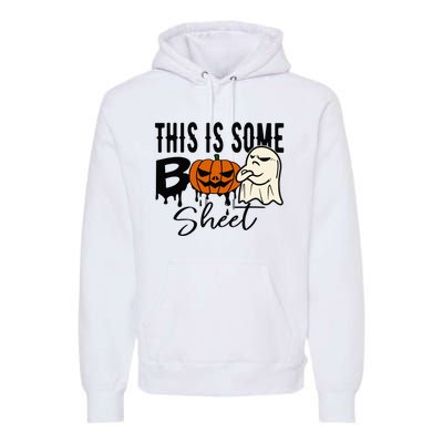 This Is Some Boo Sheet Halloween Costume Funny Angry Ghost Premium Hoodie