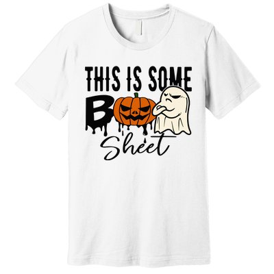 This Is Some Boo Sheet Halloween Costume Funny Angry Ghost Premium T-Shirt