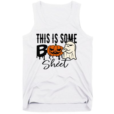 This Is Some Boo Sheet Halloween Costume Funny Angry Ghost Tank Top