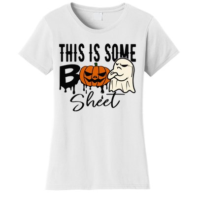 This Is Some Boo Sheet Halloween Costume Funny Angry Ghost Women's T-Shirt