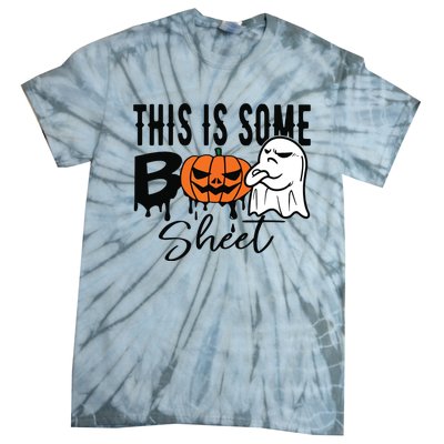 This Is Some Boo Sheet Halloween Costume Funny Angry Ghost Tie-Dye T-Shirt