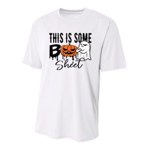 This Is Some Boo Sheet Halloween Costume Funny Angry Ghost Youth Performance Sprint T-Shirt