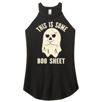 This Is Some Boo Sheet Halloween Costume Women’s Perfect Tri Rocker Tank