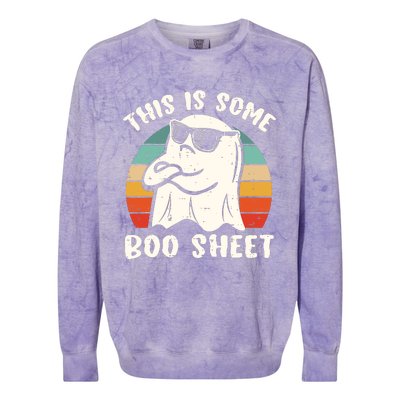 This Is Some Boo Sheet Halloween Ghost Funny Gift Men Women Colorblast Crewneck Sweatshirt