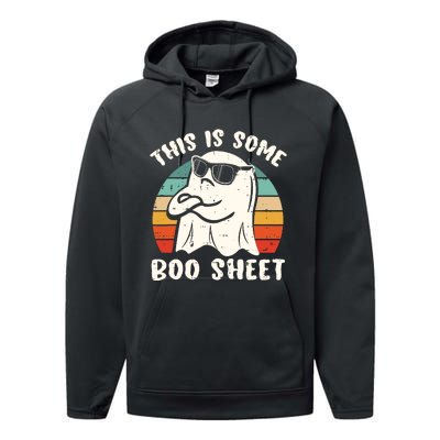 This Is Some Boo Sheet Halloween Ghost Funny Gift Men Women Performance Fleece Hoodie