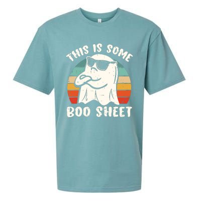 This Is Some Boo Sheet Halloween Ghost Funny Gift Men Women Sueded Cloud Jersey T-Shirt