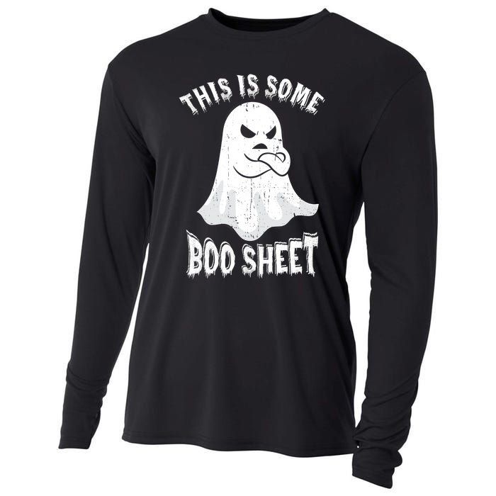 This Is Some Boo Sheet Halloween Ghost Funny Men Women Cooling Performance Long Sleeve Crew