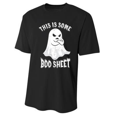 This Is Some Boo Sheet Halloween Ghost Funny Men Women Performance Sprint T-Shirt