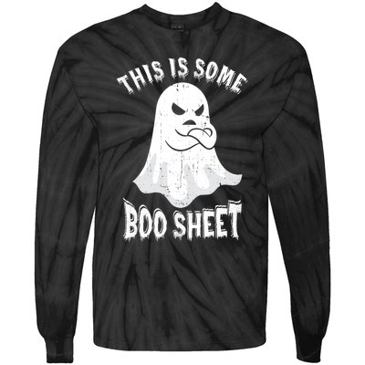 This Is Some Boo Sheet Halloween Ghost Funny Men Women Tie-Dye Long Sleeve Shirt