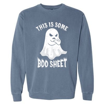 This Is Some Boo Sheet Halloween Ghost Funny Men Women Garment-Dyed Sweatshirt