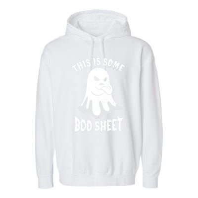 This Is Some Boo Sheet Halloween Ghost Funny Men Women Garment-Dyed Fleece Hoodie