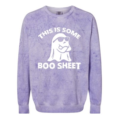 Funny Halloween Boo Ghost Costume This is Some Boo Sheet Colorblast Crewneck Sweatshirt