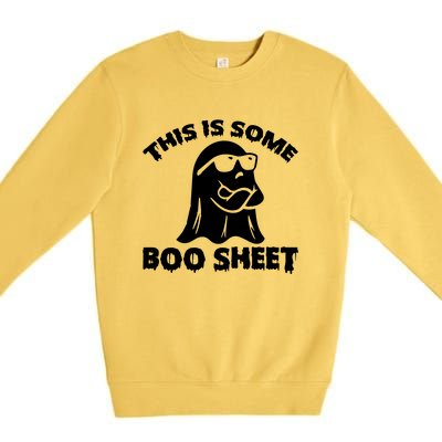 Funny Halloween Boo Ghost Costume This is Some Boo Sheet Premium Crewneck Sweatshirt