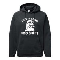 Funny Halloween Boo Ghost Costume This is Some Boo Sheet Performance Fleece Hoodie