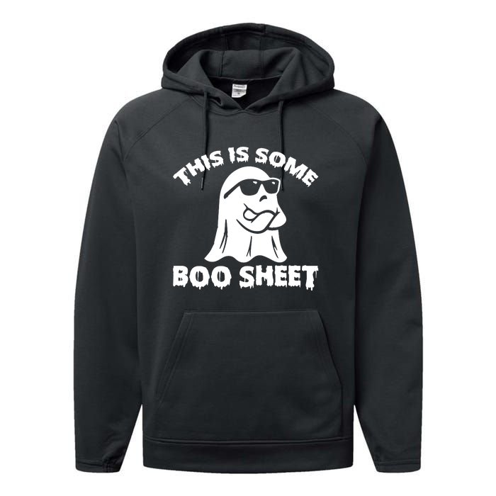 Funny Halloween Boo Ghost Costume This is Some Boo Sheet Performance Fleece Hoodie