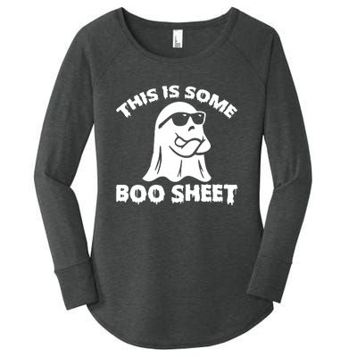 Funny Halloween Boo Ghost Costume This is Some Boo Sheet Women's Perfect Tri Tunic Long Sleeve Shirt