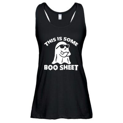 Funny Halloween Boo Ghost Costume This is Some Boo Sheet Ladies Essential Flowy Tank