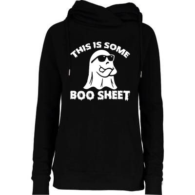 Funny Halloween Boo Ghost Costume This is Some Boo Sheet Womens Funnel Neck Pullover Hood