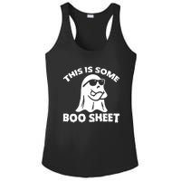 Funny Halloween Boo Ghost Costume This is Some Boo Sheet Ladies PosiCharge Competitor Racerback Tank