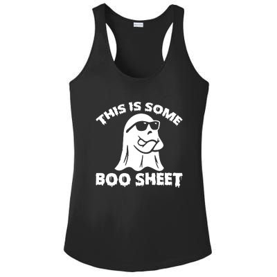 Funny Halloween Boo Ghost Costume This is Some Boo Sheet Ladies PosiCharge Competitor Racerback Tank