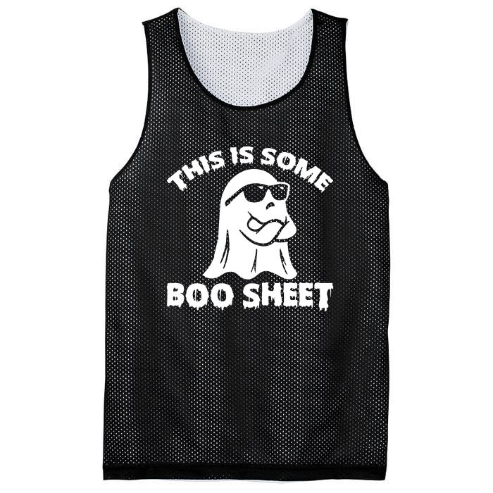 Funny Halloween Boo Ghost Costume This is Some Boo Sheet Mesh Reversible Basketball Jersey Tank