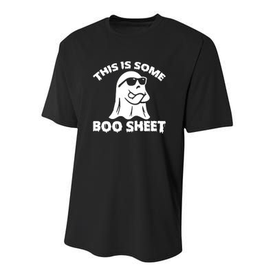 Funny Halloween Boo Ghost Costume This is Some Boo Sheet Youth Performance Sprint T-Shirt