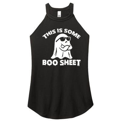 Funny Halloween Boo Ghost Costume This is Some Boo Sheet Women's Perfect Tri Rocker Tank