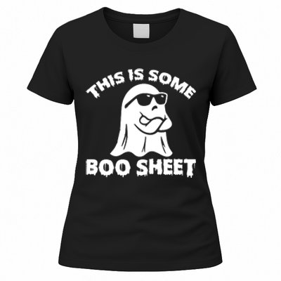 Funny Halloween Boo Ghost Costume This is Some Boo Sheet Women's T-Shirt