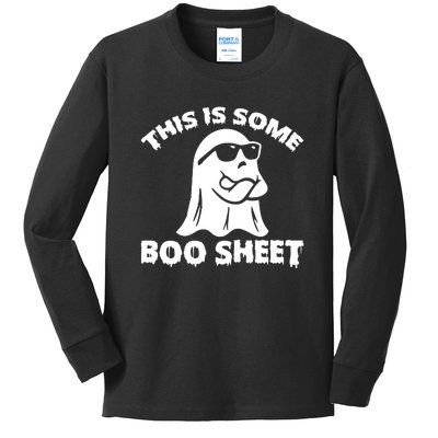 Funny Halloween Boo Ghost Costume This is Some Boo Sheet Kids Long Sleeve Shirt