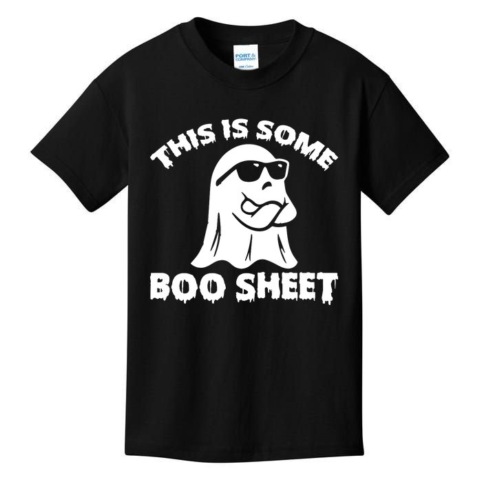 Funny Halloween Boo Ghost Costume This is Some Boo Sheet Kids T-Shirt