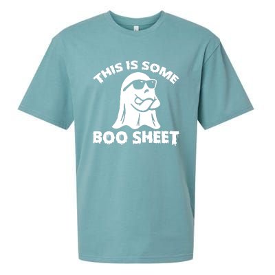 Funny Halloween Boo Ghost Costume This is Some Boo Sheet Sueded Cloud Jersey T-Shirt