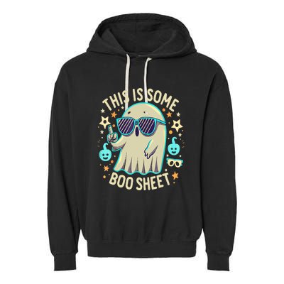 This Is Some Boo Sheet Ghost Halloween Costume Garment-Dyed Fleece Hoodie