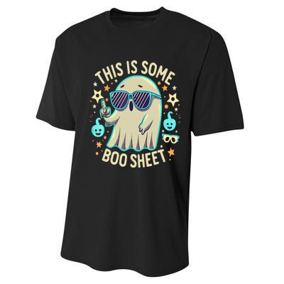 This Is Some Boo Sheet Ghost Halloween Costume Performance Sprint T-Shirt