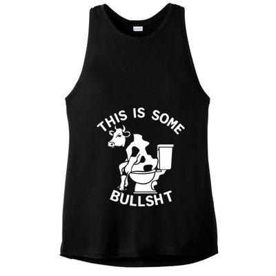 This Is Some Bullshit Sarcastic Bull Funny Ladies PosiCharge Tri-Blend Wicking Tank