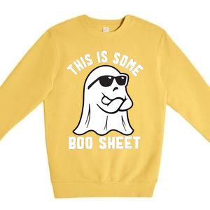 This Is Some Boo Sheet Funny Halloween Ghost Premium Crewneck Sweatshirt