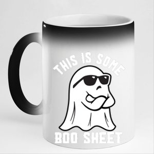 This Is Some Boo Sheet Funny Halloween Ghost 11oz Black Color Changing Mug