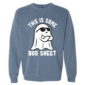 This Is Some Boo Sheet Funny Halloween Ghost Garment-Dyed Sweatshirt