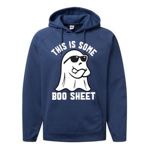 This Is Some Boo Sheet Funny Halloween Ghost Performance Fleece Hoodie