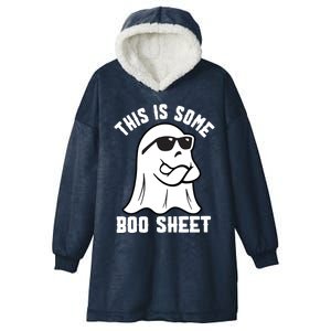 This Is Some Boo Sheet Funny Halloween Ghost Hooded Wearable Blanket